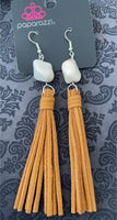 Paparazzi - All-Natural Allure - White Earrings Fashion Fix Exclusive