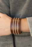 Paparazzi - Real Ranchero - Brown Bracelet Snap Leather