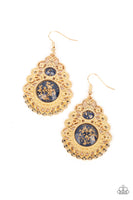 Paparazzi - Welcoming Whimsy - Blue Earrings Fashion Fix Exclusive