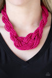 Paparazzi - A Standing Ovation - Pink Necklace Seed Beads