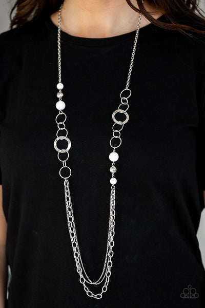 Modern Motley - White - Paparazzi Necklace