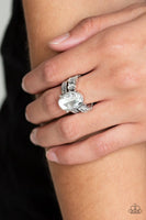 Paparazzi - Shine Bright Like A Diamond - White Paparazzi Ring