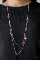 Paparazzi - Raise Your Glass - Pink Necklace