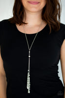 Paparazzi - Timeless Tassels - White Necklace