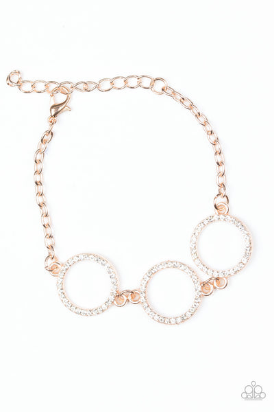 Dress The Part - Rose Gold - Paparazzi Clasp Bracelet