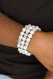 Undeniably Dapper - Silver - Paparazzi Stretchy Bracelet