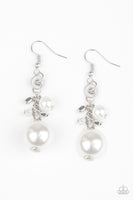 Timelessly Traditional - White - Paparazzi Earrings