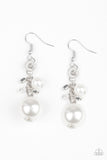 Timelessly Traditional - White - Paparazzi Earrings