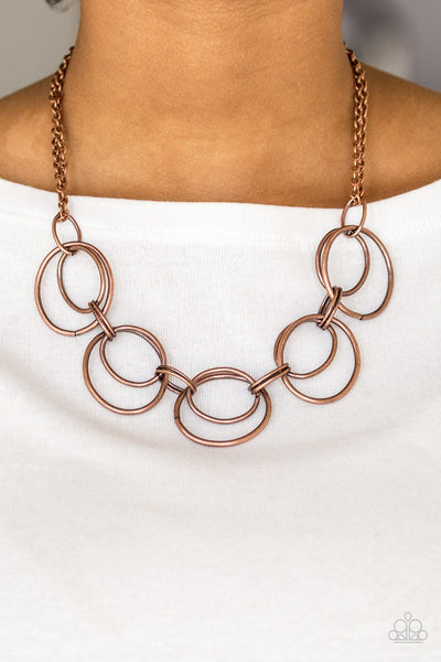 Urban Orbit - Copper - Paparazzi Necklace