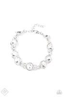 Paparazzi - Care To Make A Wager? - White Bracelet Clasp Fashion Fix