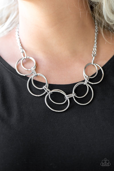 Urban Orbit - Silver - Paparazzi Necklace