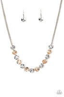 Simple Sheen - Silver Gold - Paparazzi Necklace