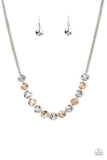 Simple Sheen - Silver Gold - Paparazzi Necklace