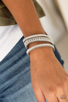 Paparazzi - Rollin In Rhinestones - Silver Bracelet Snap