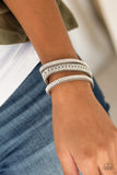 Paparazzi - Rollin In Rhinestones - Silver Bracelet Snap