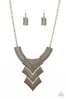 Paparazzi - Fiercely Pharaoh - Brass Necklace