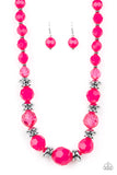 Dine and Dash - Pink - Paparazzi Necklace