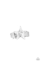 Paparazzi - Star-Spangled Starlet - White - Paparazzi Ring