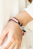 Paparazzi - Daisy Guru - Pink Bracelet Button Loop