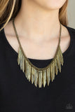 The Thrill-Seeker - Brass - Paparazzi Necklace