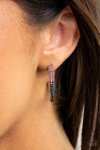 Trail Of Twinkle - Multi - Paparazzi Hoop Earrings