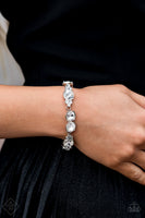 Paparazzi - Care To Make A Wager? - White Bracelet Clasp Fashion Fix