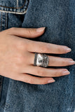 Texture Tantrum - Silver - Paparazzi Ring Fashion Fix