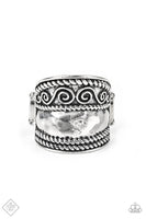 Texture Tantrum - Silver - Paparazzi Ring Fashion Fix