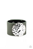 The Future Looks Bright - Green - Paparazzi Leather Snap Bracelet