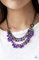 Watch Me Now - Purple - Paparazzi Necklace