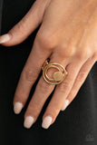 Edgy Eclipse - Gold - Paparazzi Ring