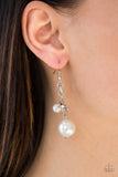 Timelessly Traditional - White - Paparazzi Earrings