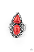 Paparazzi - Mojave Mosaic - Red Paparazzi Ring