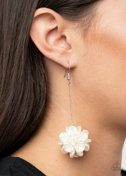Swing Big - White - Paparazzi Earrings Life of the Party January 2021