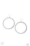 Wide Curves Ahead - Silver - Paparazzi Hematite Earrings Fashion Fix #1610 (D)