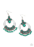 Paparazzi - Palm Breeze - Green Earrings