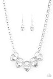 HEART On Your Heels - White - Paparazzi Heart Life of the Party January 2021 Necklace #4594
