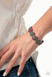 Bohemian Flowerbed - Multi - Paparazzi Plum Green Blue Pink Stretchy Bracelet