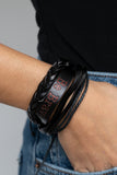 Brave Soul - Black - Paparazzi Sliding Knot Cord Inspirational Bracelet