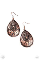 Rural Muse - Copper - Paparazzi Earrings Fashion Fix