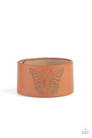 Flirty Flutter - Brown - Paparazzi Butterfly Snap Bracelet Life of the Party