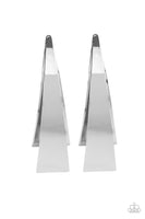 Underestimated Edge - Silver - Paparazzi Post Earrings