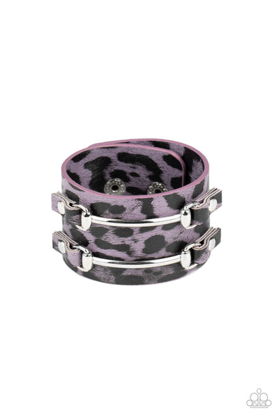 Safari Scene - Purple - Paparazzi Snap Cheetah Bracelet