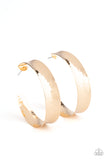 Fearlessly Flared - Gold - Paparazzi Hoop Earrings