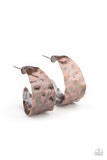 Put Your Best Face Forward - Copper - Paparazzi Hoop Earrings