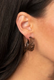 Put Your Best Face Forward - Copper - Paparazzi Hoop Earrings