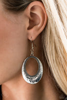 Tempest Texture - Silver - Paparazzi Earrings Fashion Fix