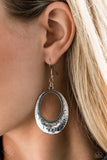 Tempest Texture - Silver - Paparazzi Earrings Fashion Fix