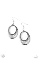 Tempest Texture - Silver - Paparazzi Earrings Fashion Fix