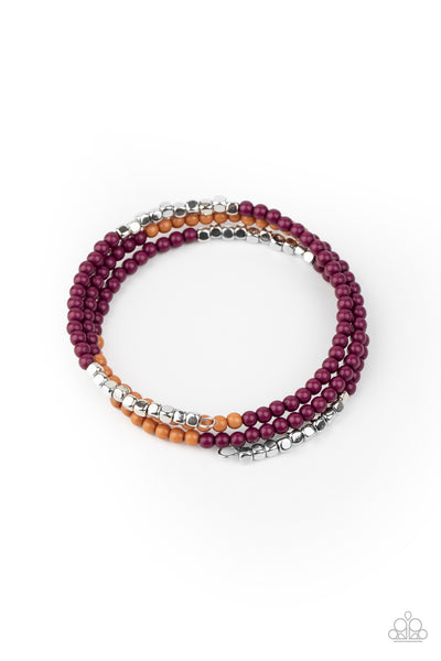 Spiral Dive - Purple - Infinity Wrap Coil Bracelet